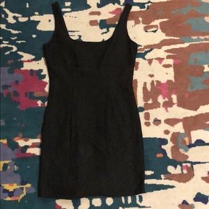 DvF Diane von Fustenberg mini black lace dress